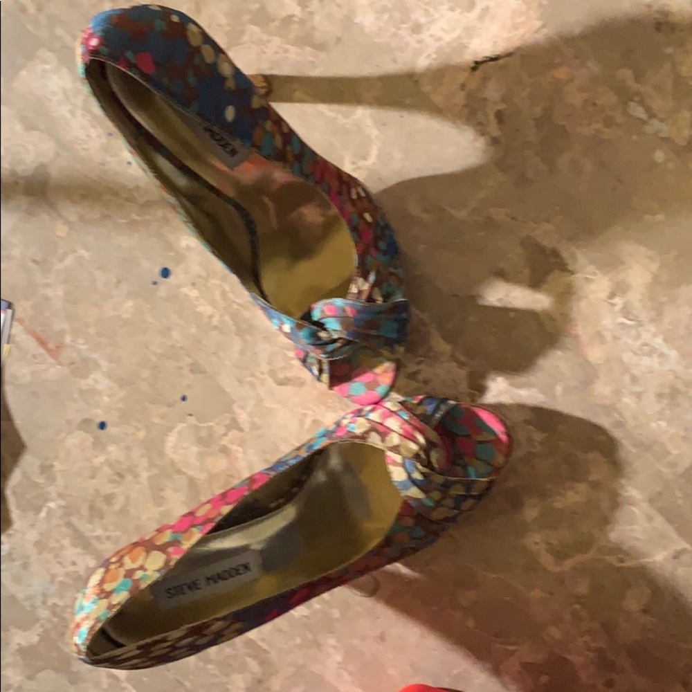 Steve Madden open toe heels.